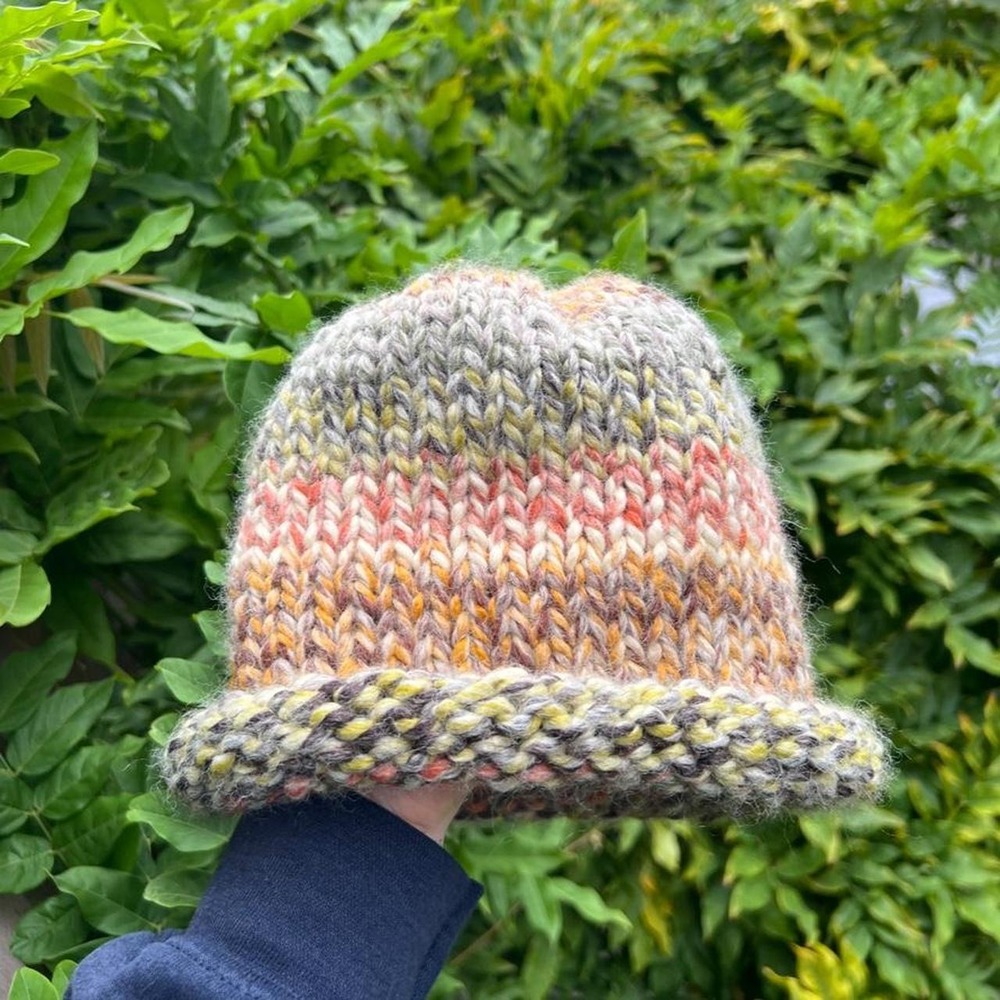 Hand knit chunky beanie, Coney Island Knit